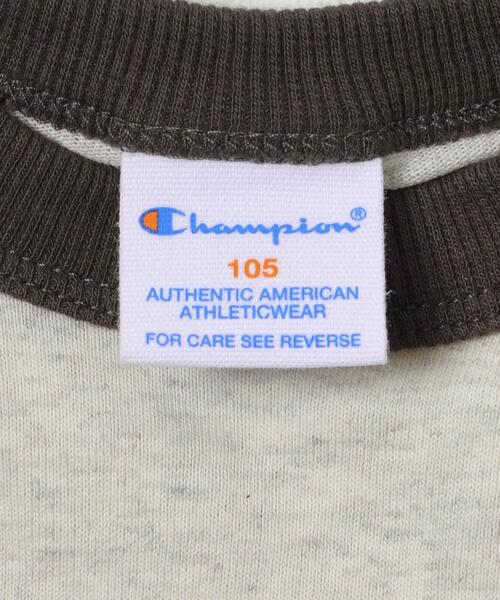 Champion（チャンピオン）の「『別注』CHAMPION×DOORS　リンガー刺繍ロゴTシャツ(KIDS)（Tシャツ/カットソー・キッズ・グレー/ベージュ・105/135/120）」の8枚目の写真