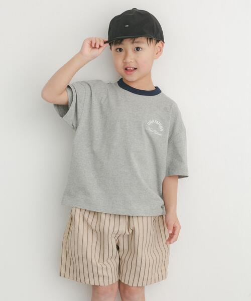 Champion（チャンピオン）の「『別注』CHAMPION×DOORS　リンガー刺繍ロゴTシャツ(KIDS)（Tシャツ/カットソー・キッズ・グレー/ベージュ・105/135/120）」の10枚目の写真