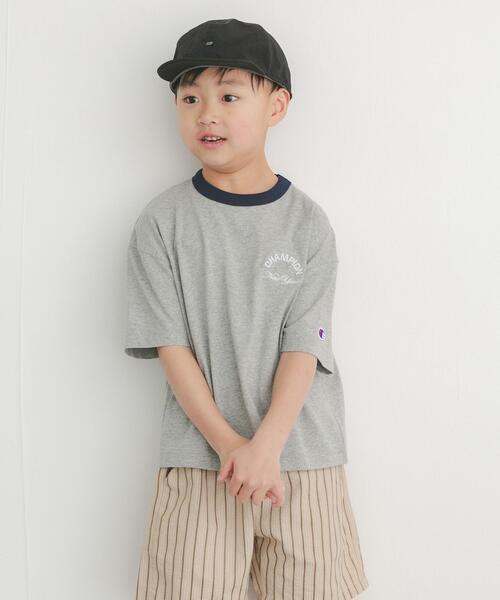 Champion（チャンピオン）の「『別注』CHAMPION×DOORS　リンガー刺繍ロゴTシャツ(KIDS)（Tシャツ/カットソー・キッズ・グレー/ベージュ・105/135/120）」の11枚目の写真