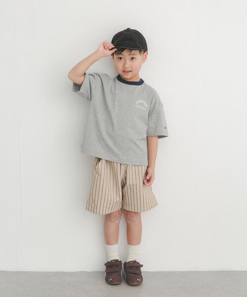 Champion（チャンピオン）の「『別注』CHAMPION×DOORS　リンガー刺繍ロゴTシャツ(KIDS)（Tシャツ/カットソー・キッズ・グレー/ベージュ・105/135/120）」の14枚目の写真
