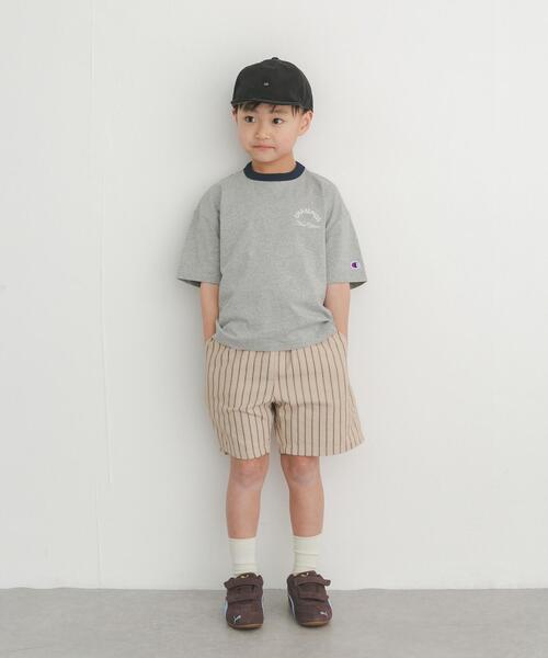 Champion（チャンピオン）の「『別注』CHAMPION×DOORS　リンガー刺繍ロゴTシャツ(KIDS)（Tシャツ/カットソー・キッズ・グレー/ベージュ・105/135/120）」の15枚目の写真