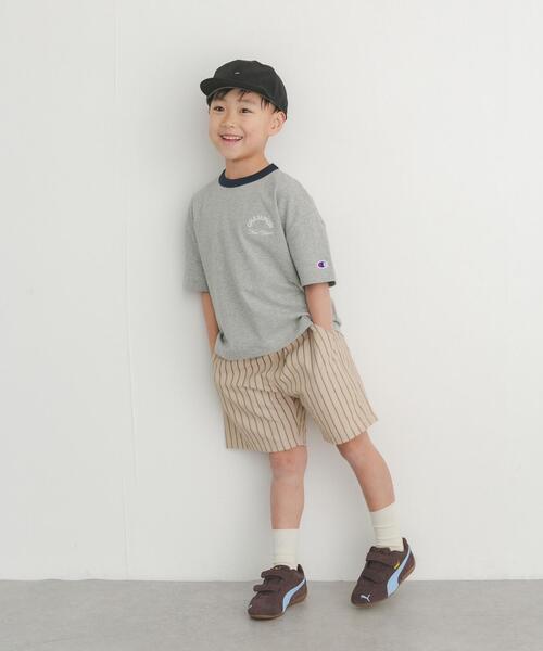Champion（チャンピオン）の「『別注』CHAMPION×DOORS　リンガー刺繍ロゴTシャツ(KIDS)（Tシャツ/カットソー・キッズ・グレー/ベージュ・105/135/120）」の16枚目の写真