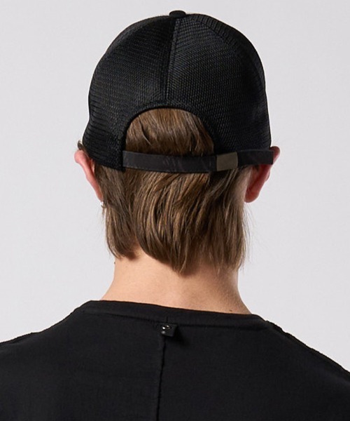 wjk(ダヴルジェイケイ)の「mko13621- panic cut-off mesh cap メッシュキャップ(811 od03j)(キャップ・メンズ・ホワイト×ブラック/ブラック・FREE)」の5枚目の写真