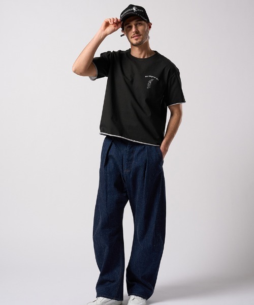 wjk(ダヴルジェイケイ)の「mko13621- panic cut-off mesh cap メッシュキャップ(811 od03j)(キャップ・メンズ・ホワイト×ブラック/ブラック・FREE)」の12枚目の写真