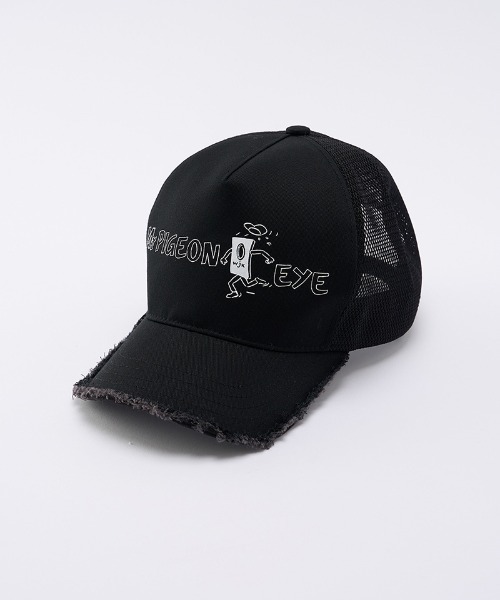 wjk(ダヴルジェイケイ)の「mko13621- panic cut-off mesh cap メッシュキャップ(811 od03j)(キャップ・メンズ・ホワイト×ブラック/ブラック・FREE)」の13枚目の写真
