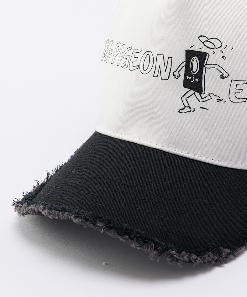 wjk(ダヴルジェイケイ)の「mko13621- panic cut-off mesh cap メッシュキャップ(811 od03j)(キャップ・メンズ・ホワイト×ブラック/ブラック・FREE)」の16枚目の写真
