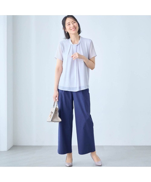 座(THE)パンツ(ザパンツ)の「夏のリネン混ワイドクロップド・座(THE)パンツ(その他パンツ・レディース・グレイッシュブルー/ブルー/グレイッシュベージュ/ブラック/カーキ/ネイビー・S1/S2/M1/M2/L1/L2)」の17枚目の写真