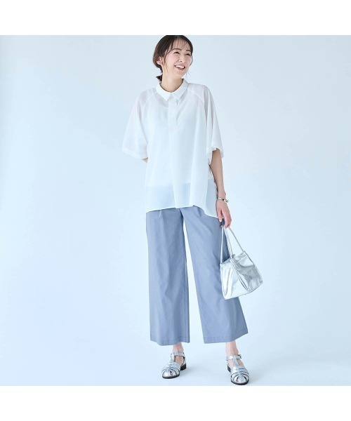 座(THE)パンツ(ザパンツ)の「夏のリネン混ワイドクロップド・座(THE)パンツ(その他パンツ・レディース・グレイッシュブルー/ブルー/グレイッシュベージュ/ブラック/カーキ/ネイビー・S1/S2/M1/M2/L1/L2)」の20枚目の写真