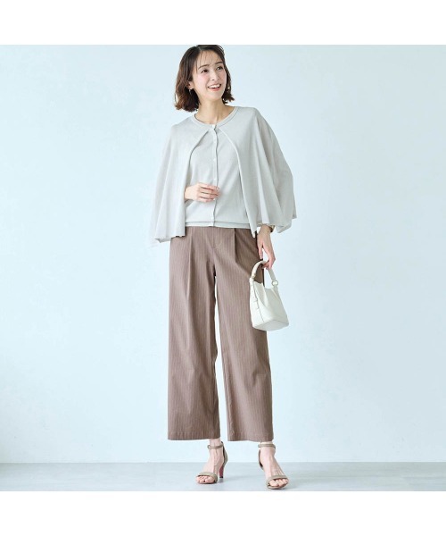 座(THE)パンツ(ザパンツ)の「夏のリネン混ワイドクロップド・座(THE)パンツ(その他パンツ・レディース・グレイッシュブルー/ブルー/グレイッシュベージュ/ブラック/カーキ/ネイビー・S1/S2/M1/M2/L1/L2)」の22枚目の写真