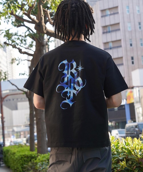 RIPPER（リッパー）の「【RIPPER】RP カモフラージュ Tee / RP Camouflage Tee（Tシャツ/カットソー・メンズ・ホワイト×ブルー/ブラック×ブルー/ホワイト×ピンク/ブラック×ピンク・S/M/L）」の3枚目の写真
