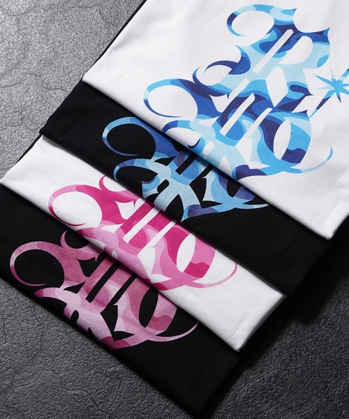 RIPPER（リッパー）の「【RIPPER】RP カモフラージュ Tee / RP Camouflage Tee（Tシャツ/カットソー・メンズ・ホワイト×ブルー/ブラック×ブルー/ホワイト×ピンク/ブラック×ピンク・S/M/L）」の5枚目の写真