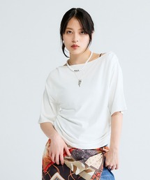 JEANASIS | アシメギャザーボートネック5S/670826(Tシャツ/カットソー)