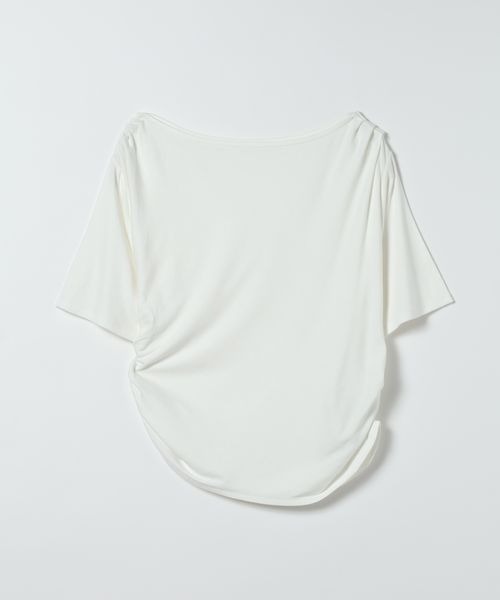JEANASIS(ジーナシス)の「アシメギャザーボートネック5S/670826(Tシャツ/カットソー・レディース・ブラック/グレー/ホワイト・FREE)」の13枚目の写真