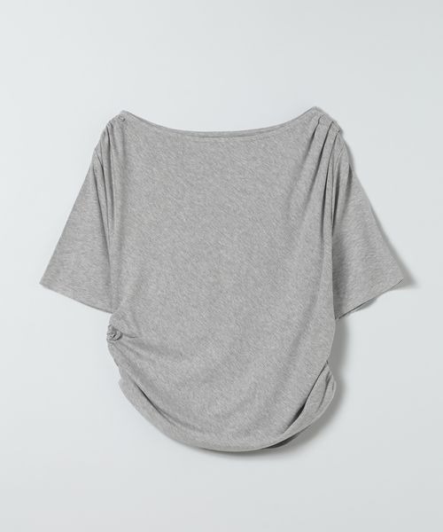 JEANASIS(ジーナシス)の「アシメギャザーボートネック5S/670826(Tシャツ/カットソー・レディース・ブラック/グレー/ホワイト・FREE)」の12枚目の写真