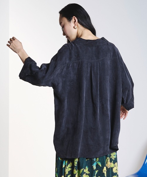 ROSE BUD(ローズバッド)の「FIBRIL SKIPPER SHIRT(シャツ/ブラウス・レディース・オフホワイト/チャコールグレー/バーガンディー・ONE SIZE)」の13枚目の写真