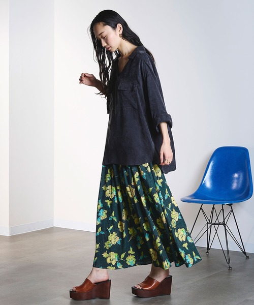 ROSE BUD(ローズバッド)の「FIBRIL SKIPPER SHIRT(シャツ/ブラウス・レディース・オフホワイト/チャコールグレー/バーガンディー・ONE SIZE)」の15枚目の写真
