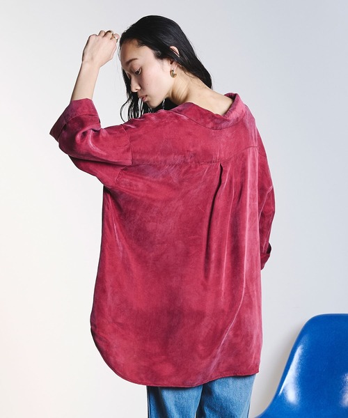 ROSE BUD(ローズバッド)の「FIBRIL SKIPPER SHIRT(シャツ/ブラウス・レディース・オフホワイト/チャコールグレー/バーガンディー・ONE SIZE)」の19枚目の写真