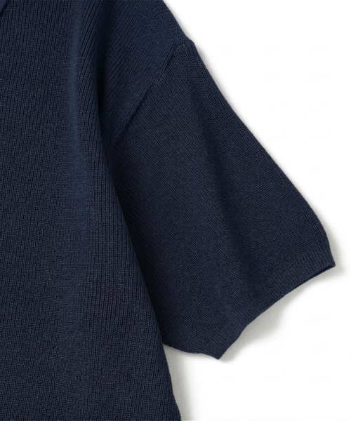 KNITTED（ニッティド）の「クールエバー PK クロップ半袖ニットTシャツ NAVY（ニット/セーター・レディース・その他・MEDIUM/LARGE/X-LARGE）」の3枚目の写真