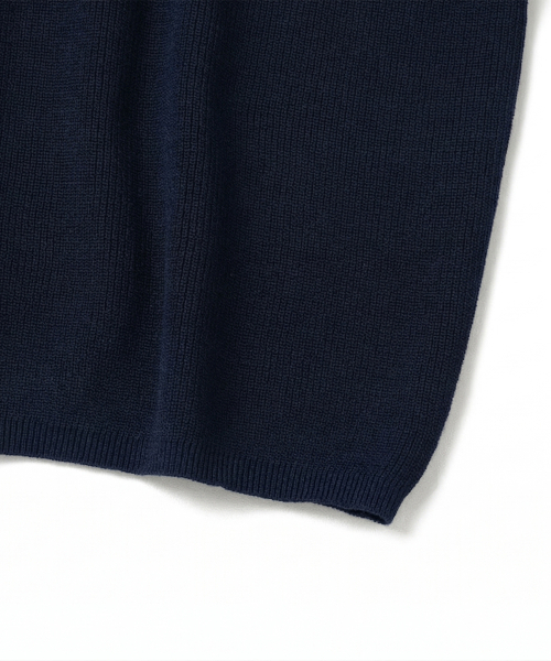 KNITTED（ニッティド）の「クールエバー PK クロップ半袖ニットTシャツ NAVY（ニット/セーター・レディース・その他・MEDIUM/LARGE/X-LARGE）」の4枚目の写真