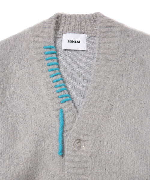 ADAM ET ROPE'(アダムエロペ)の「【BONSAI/ボンサイ】MOHAIR KNIT CARDIGAN(カーディガン/ボレロ・メンズ・パープル/グレー・M/S)」の11枚目の写真