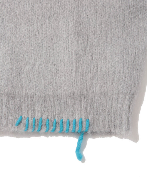 ADAM ET ROPE'(アダムエロペ)の「【BONSAI/ボンサイ】MOHAIR KNIT CARDIGAN(カーディガン/ボレロ・メンズ・パープル/グレー・M/S)」の8枚目の写真