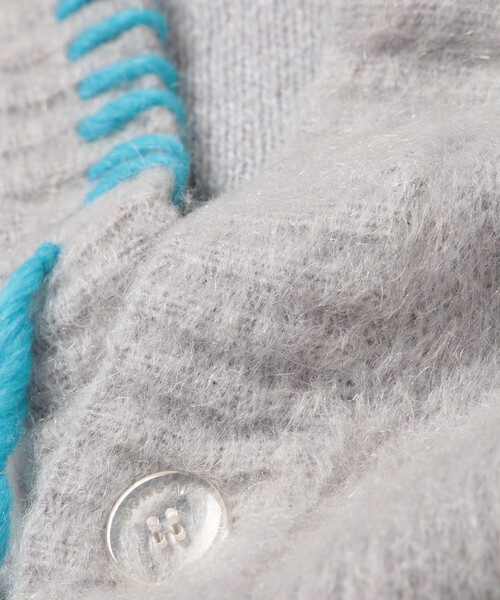 ADAM ET ROPE'(アダムエロペ)の「【BONSAI/ボンサイ】MOHAIR KNIT CARDIGAN(カーディガン/ボレロ・メンズ・パープル/グレー・M/S)」の6枚目の写真