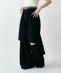 Lui's（ルイス）の「【WEB限定】ニー・スリット ワイドボリュームパンツ（その他パンツ）」