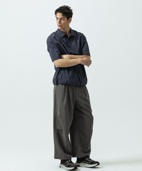 SLICK（スリック）の「【SLICK/スリック】4way Stretch Side Pocket Drawstring Polo/4ウェイストレッチサイドポケットドローストリングポロ（ポロシャツ・メンズ・ネイビー/グレイッシュベージュ/ブラック・3/2/1）」の8枚目の写真