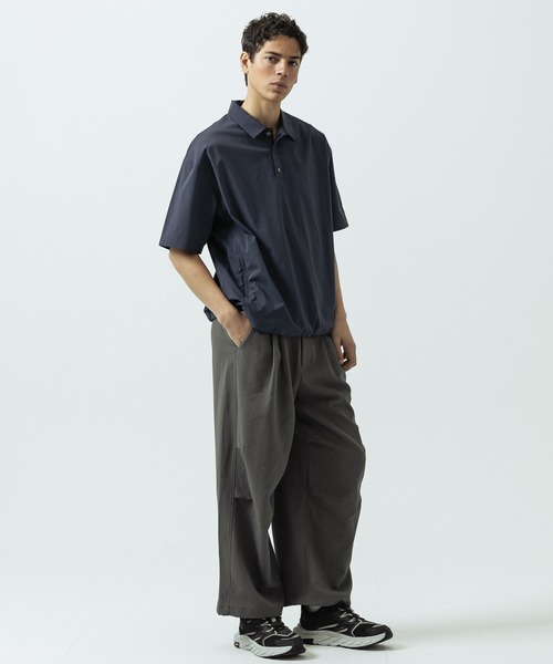SLICK（スリック）の「【SLICK/スリック】4way Stretch Side Pocket Drawstring Polo/4ウェイストレッチサイドポケットドローストリングポロ（ポロシャツ・メンズ・ネイビー/グレイッシュベージュ/ブラック・3/2/1）」の9枚目の写真