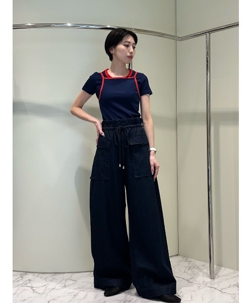 ESTNATION（エストネーション）の「GOOD PEOPLE GOOD STITCHING GOOD PRODUCT for ESTNATION / テレコリブTシャツ（Tシャツ/カットソー・レディース・ブラウン/レッド系その他/ダークネイビー・FREE）」の14枚目の写真