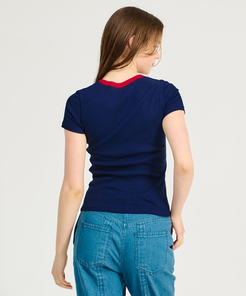 ESTNATION（エストネーション）の「GOOD PEOPLE GOOD STITCHING GOOD PRODUCT for ESTNATION / テレコリブTシャツ（Tシャツ/カットソー・レディース・ブラウン/レッド系その他/ダークネイビー・FREE）」の10枚目の写真