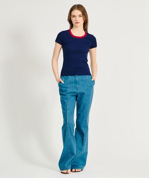 ESTNATION（エストネーション）の「GOOD PEOPLE GOOD STITCHING GOOD PRODUCT for ESTNATION / テレコリブTシャツ（Tシャツ/カットソー・レディース・ブラウン/レッド系その他/ダークネイビー・FREE）」の11枚目の写真