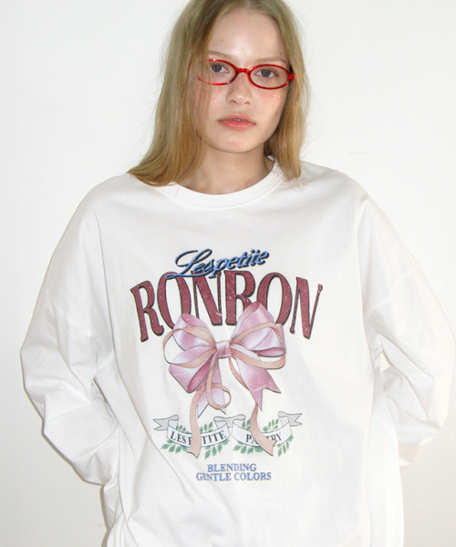 RONRON(ロンロン)の「VINTAGE DOUBLE RIBBON LONG SLEEVE WHITE(Tシャツ/カットソー・レディース・その他・FREE)」の5枚目の写真