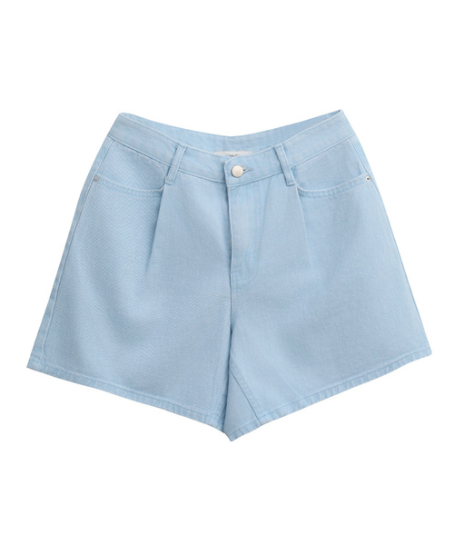 SLOWLOLLI(スローローリ)の「Fade washing denim half pants_4 Colors(その他パンツ・レディース・PINK/スカイブルー/ホワイト/グレー・1(S)/2(M)/3(L))」の1枚目の写真