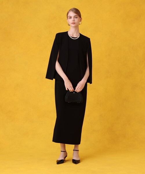 美品♡LOULOU WILLOUGHBY リトルブラックケープジャケット　完売品 ◇リトルブラックケープジャケット（ノーカラージャケット）｜LOULOU