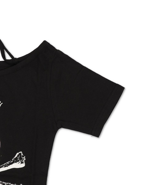SPINNS(スピンズ)の「ホルターネック半袖カットソー/スカル/平成ギャル(Tシャツ/カットソー・レディース・オフホワイト/ブラック・ONESIZE)」の7枚目の写真