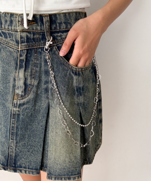 WEGO(ウィゴー)の「WEGO/ハートレイヤードウォレットチェーン(ウォレットチェーン・レディース・シルバー・FREE)」の6枚目の写真
