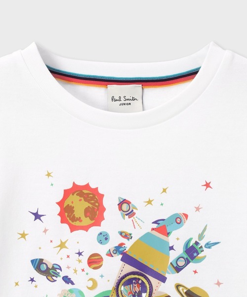 Paul Smith JUNIOR(ポールスミスジュニア)の「ジュニア ロケットギミック Tシャツ / 893198 3561217(Tシャツ/カットソー・キッズ・オフホワイト/ネイビー・130cm/120cm/110cm/100cm)」の6枚目の写真