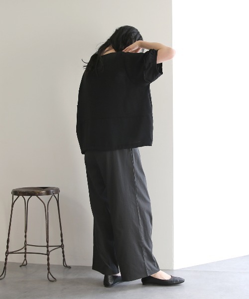 No one knows(ノーワンノーズ)の「ZOZO限定 袖フリルワイドトップス(Tシャツ/カットソー・レディース・ブラック/ホワイト・FREE)」の16枚目の写真