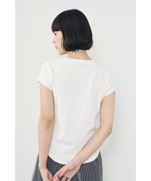 Limue(リミュ)の「刺繍ロゴTee(Tシャツ/カットソー・レディース・チャコールグレー/ホワイト/ピンク・FREE)」の6枚目の写真