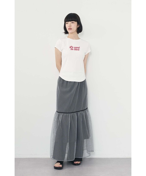 Limue(リミュ)の「刺繍ロゴTee(Tシャツ/カットソー・レディース・チャコールグレー/ホワイト/ピンク・FREE)」の9枚目の写真