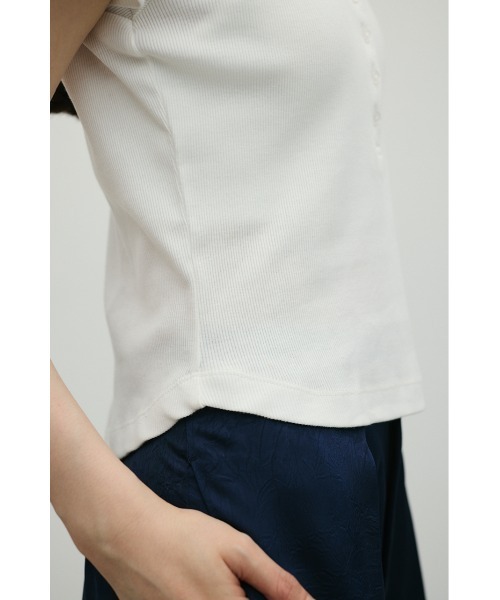 STYLEMIXER（スタイルミキサー）の「ヘンリーネックT（Tシャツ/カットソー・レディース・ホワイト/ミント/ブラック・FREE）」の9枚目の写真