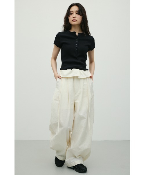 STYLEMIXER（スタイルミキサー）の「ヘンリーネックT（Tシャツ/カットソー・レディース・ホワイト/ミント/ブラック・FREE）」の11枚目の写真