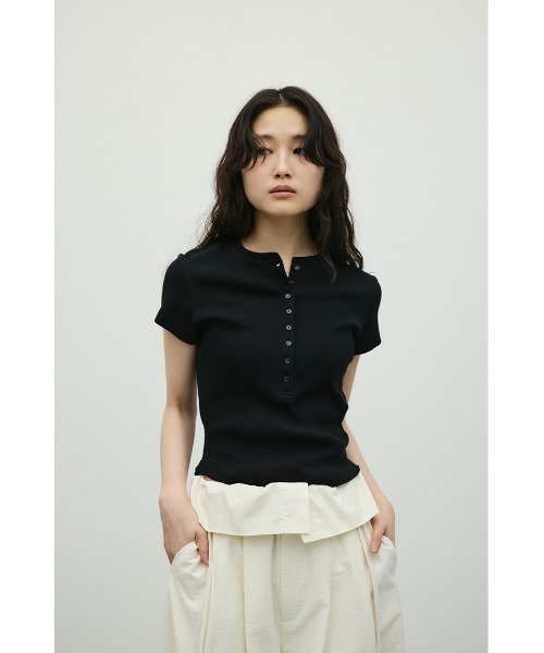 STYLEMIXER（スタイルミキサー）の「ヘンリーネックT（Tシャツ/カットソー・レディース・ホワイト/ミント/ブラック・FREE）」の12枚目の写真