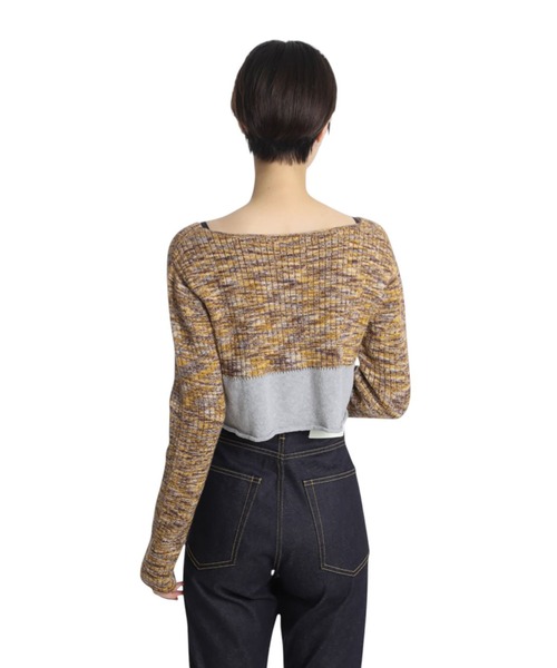 BASERANGE（ベースレンジ）の「BASERANGE / ベースレンジ：WASTE CROPPED SWEATER：PUWC-TC-AU25[ANN]（ニット/セーター・レディース・ブラウン系その他・XS-S）」の3枚目の写真