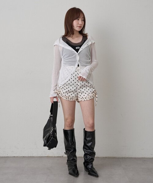 mline（エムライン）の「[mline]ドットフリルパンツ（その他パンツ・レディース・アイボリー/ブラック・2/1）」の21枚目の写真