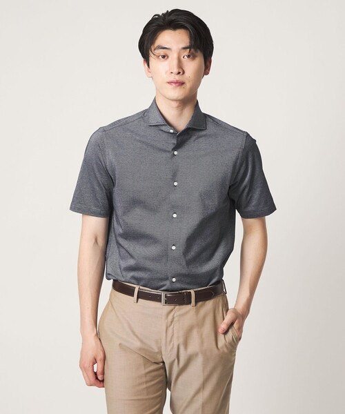 A DAY IN THE LIFE UNITED ARROWS（アデイインザライフユナイテッドアローズ）の「カノコジャージー カッタウェイカラーシャツ＜A DAY IN THE LIFE＞（シャツ/ブラウス・メンズ・ホワイト/ロイヤルブルー/ネイビー・M/L/XL）」の3枚目の写真