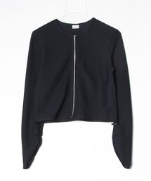 ESSENTIAL | メッシュトリコット ジッパートップス(Tシャツ/カットソー)