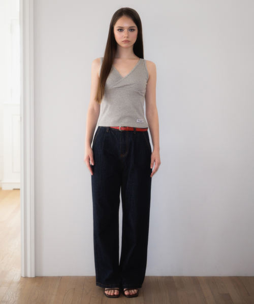 ROSEFRANTZ（ロゼフランツ）の「Wrap V-neck sleeveless [Gray]（Tシャツ/カットソー・レディース・アッシュグレー・OS）」の2枚目の写真