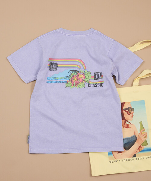 FREAK'S STORE(フリークスストア)の「Ocean Pacific × FREAK'S STORE/オーシャンパシフィック 【Beach & Festival】 HERITAGE RAINBOW Tシャツ(Tシャツ/カットソー・レディース・レモンイエロー/パープル/ブラック・フリ-)」の1枚目の写真